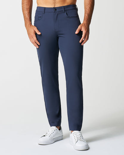 Athletic Fit Stretch Tech Chino - Navy | State & Liberty Bottoms