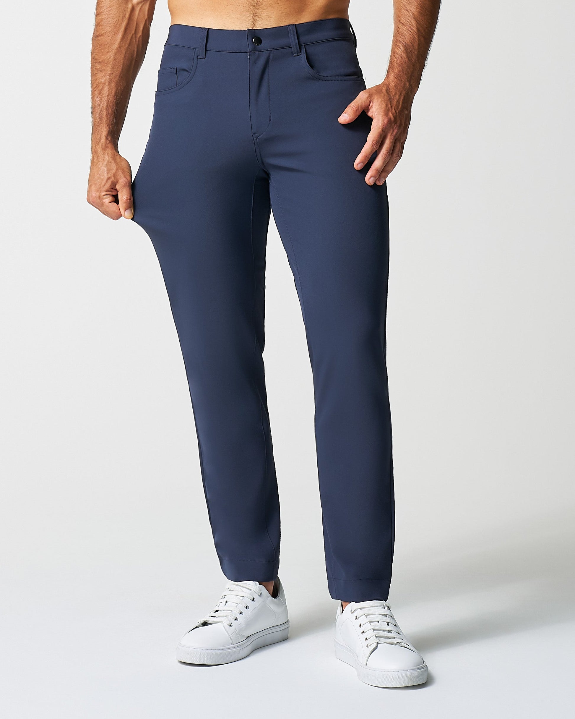 Athletic Fit Stretch Tech Chino - Navy | State & Liberty Bottoms