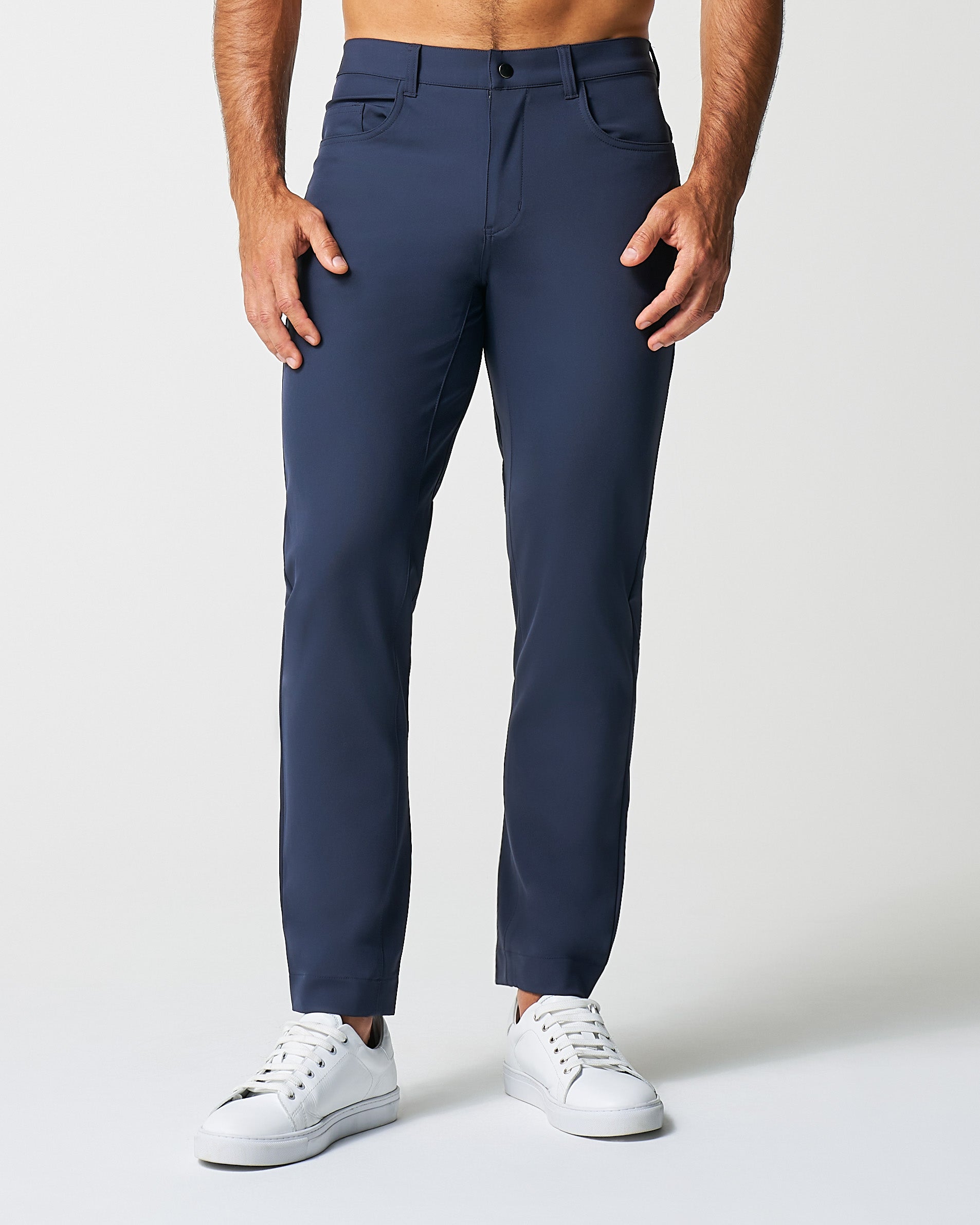 Athletic Fit Stretch Tech Chino - Navy | State & Liberty Bottoms