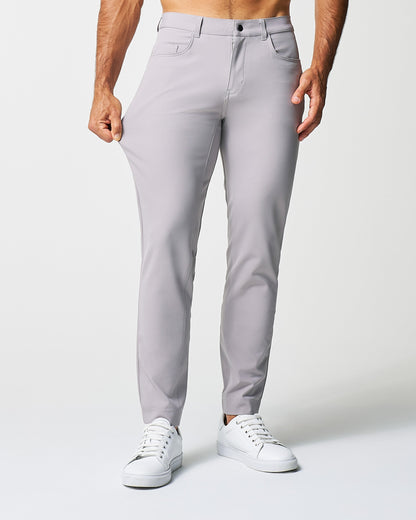 Athletic Fit Stretch Tech Chino - Light Grey | State & Liberty Bottoms