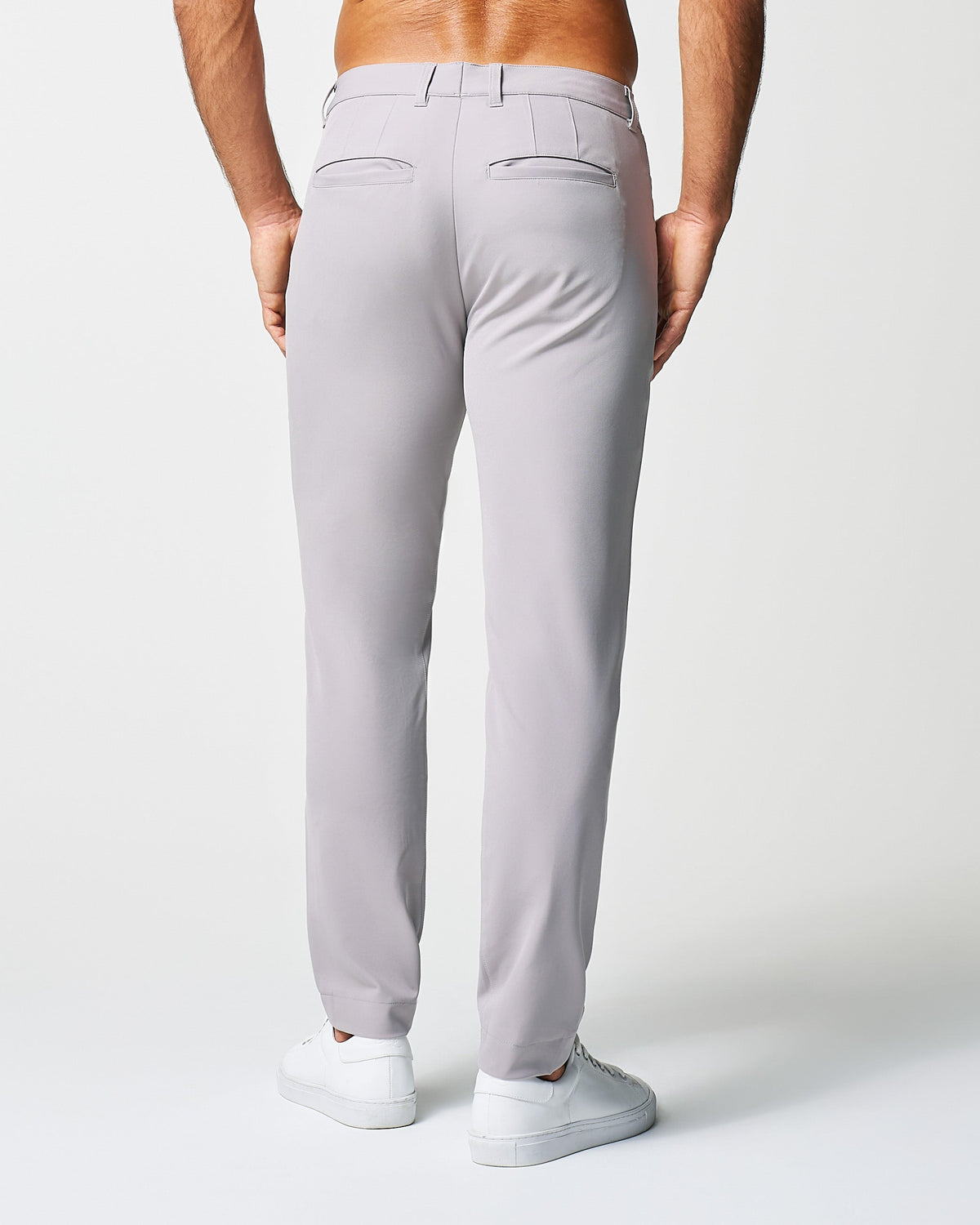 Athletic Fit Stretch Tech Chino - Light Grey | State & Liberty Bottoms