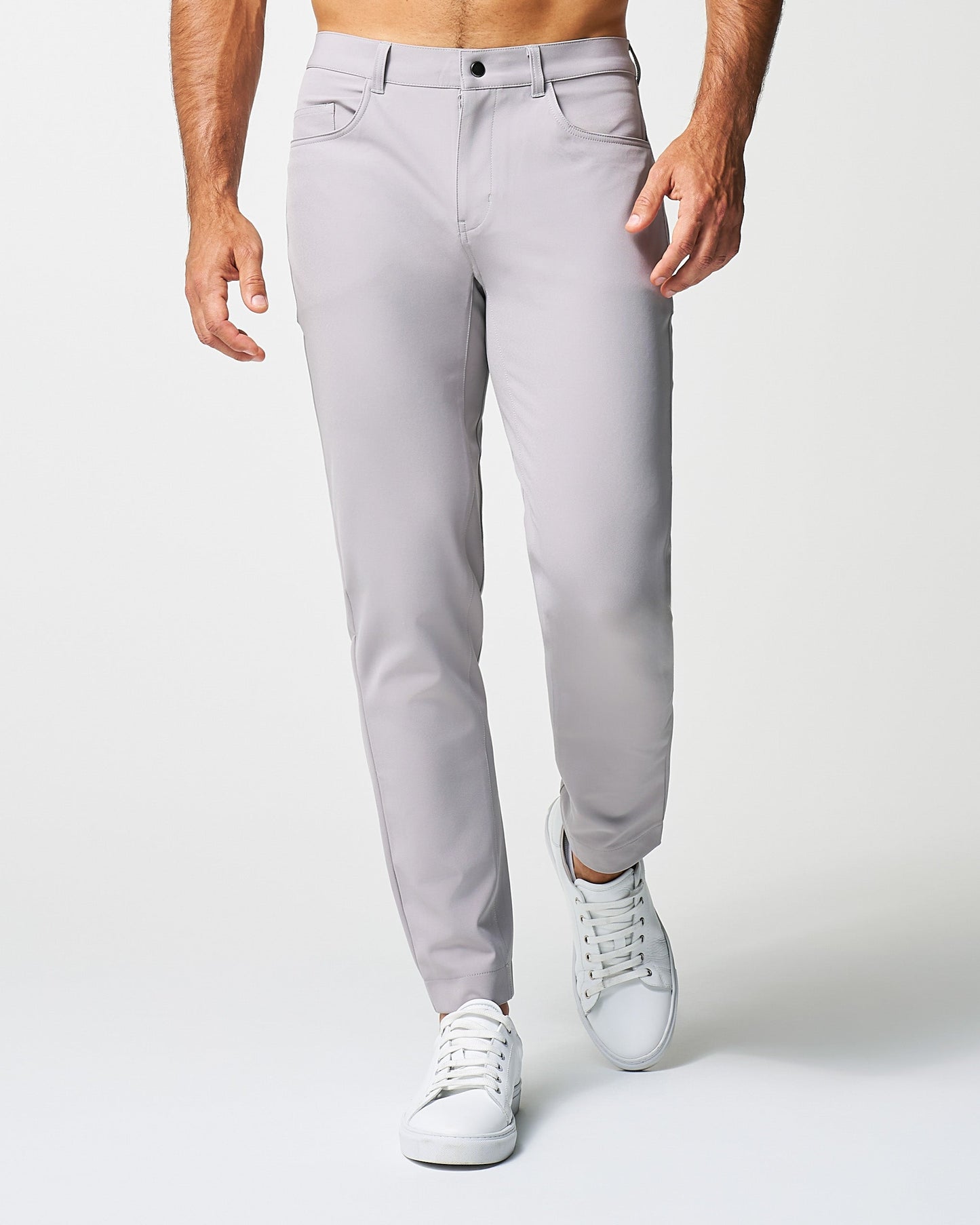 Athletic Fit Stretch Tech Chino - Light Grey | State & Liberty Bottoms