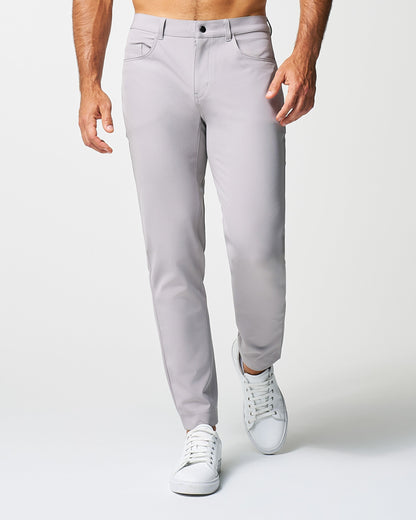 Athletic Fit Stretch Tech Chino - Light Grey | State & Liberty Bottoms