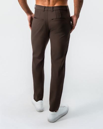 Athletic Fit Stretch Tech Chino - Brown | State & Liberty Bottoms