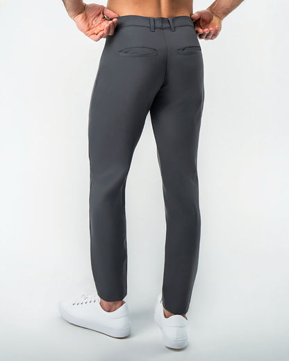 Athletic Fit Stretch Tech Chino - Charcoal | State & Liberty Bottoms