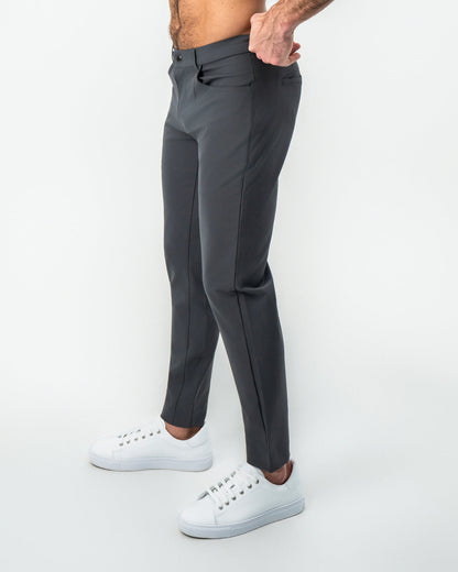 Athletic Fit Stretch Tech Chino - Charcoal | State & Liberty Bottoms