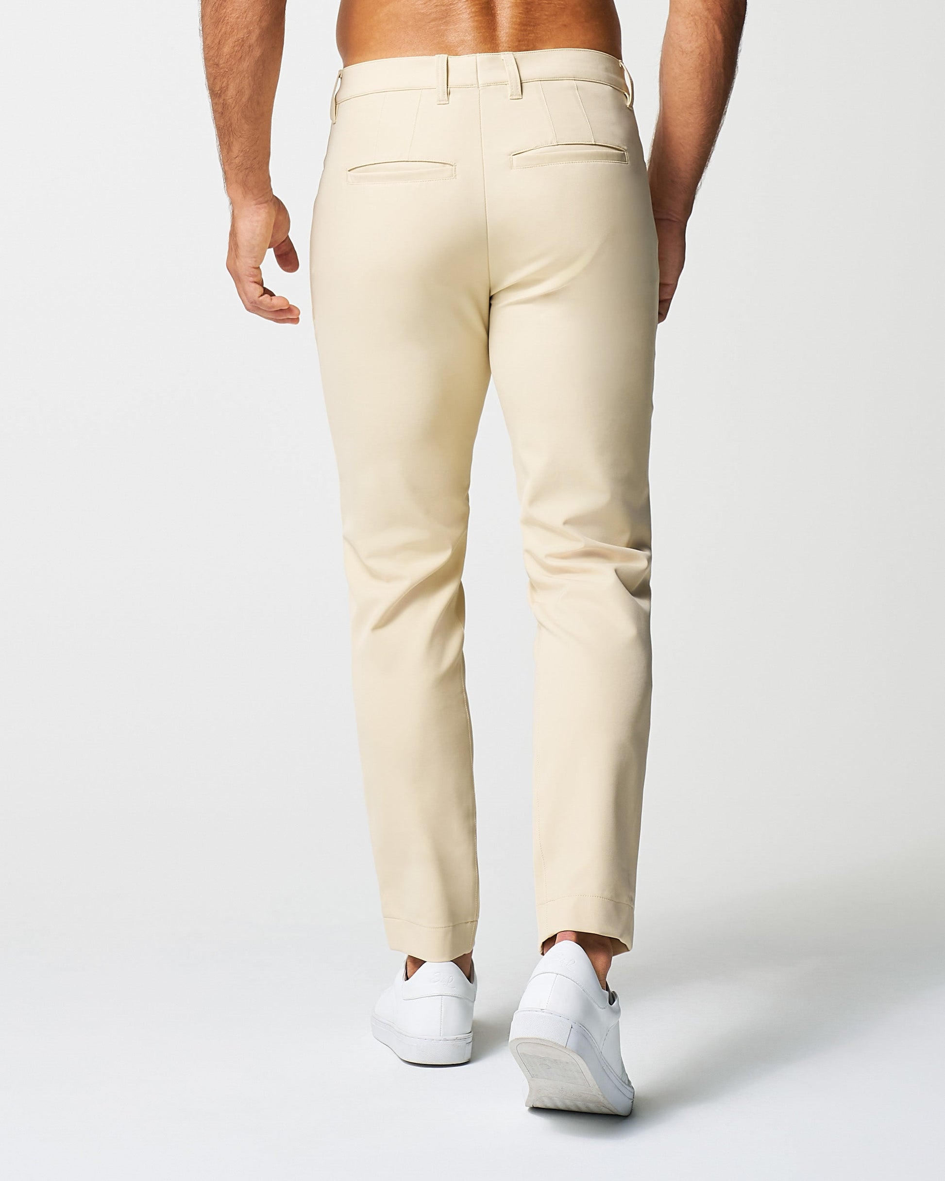Athletic Fit Stretch Tech Chino - Mid Khaki | State & Liberty Bottoms
