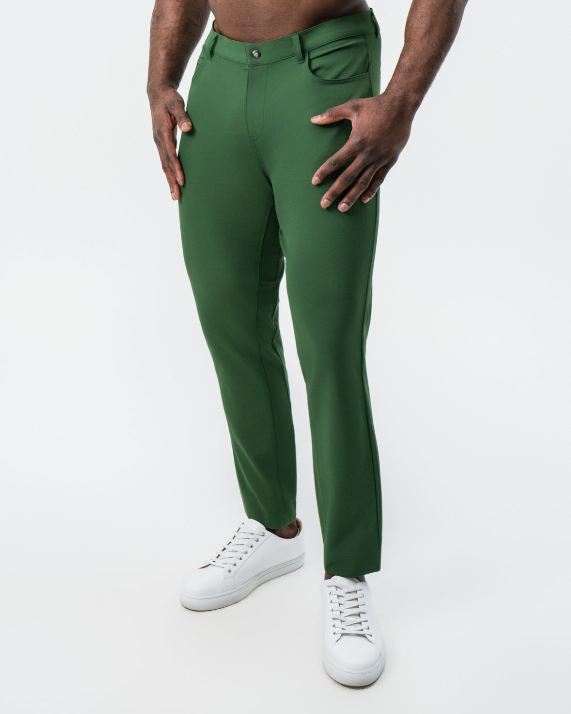 Athletic Fit Stretch Tech Chino - Hunter Green | State & Liberty Bottoms