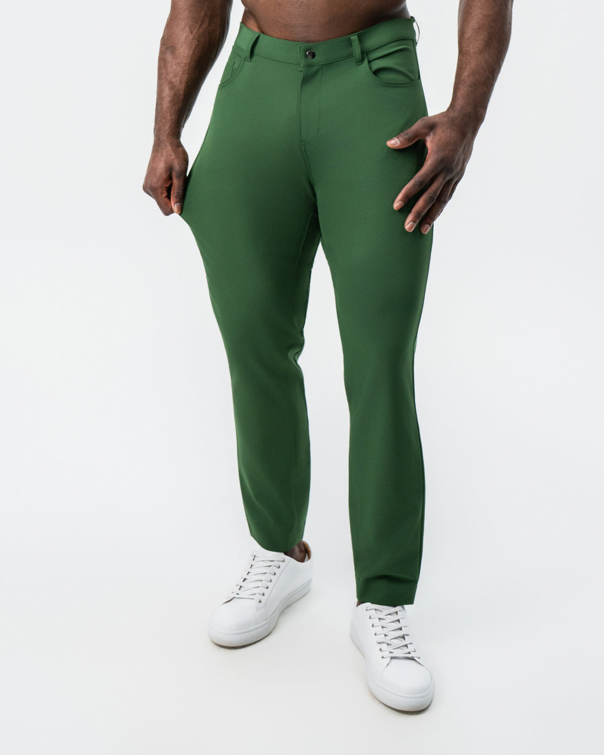 Athletic Fit Stretch Tech Chino - Hunter Green | State & Liberty Bottoms