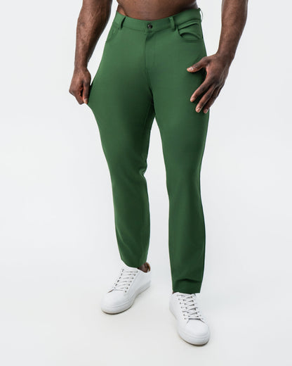Athletic Fit Stretch Tech Chino - Hunter Green | State & Liberty Bottoms