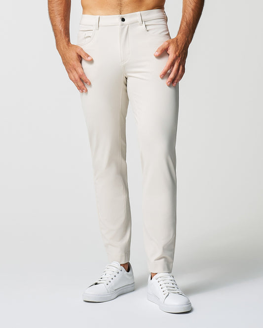 Athletic Fit Stretch Tech Chino - Light Khaki | State & Liberty Bottoms