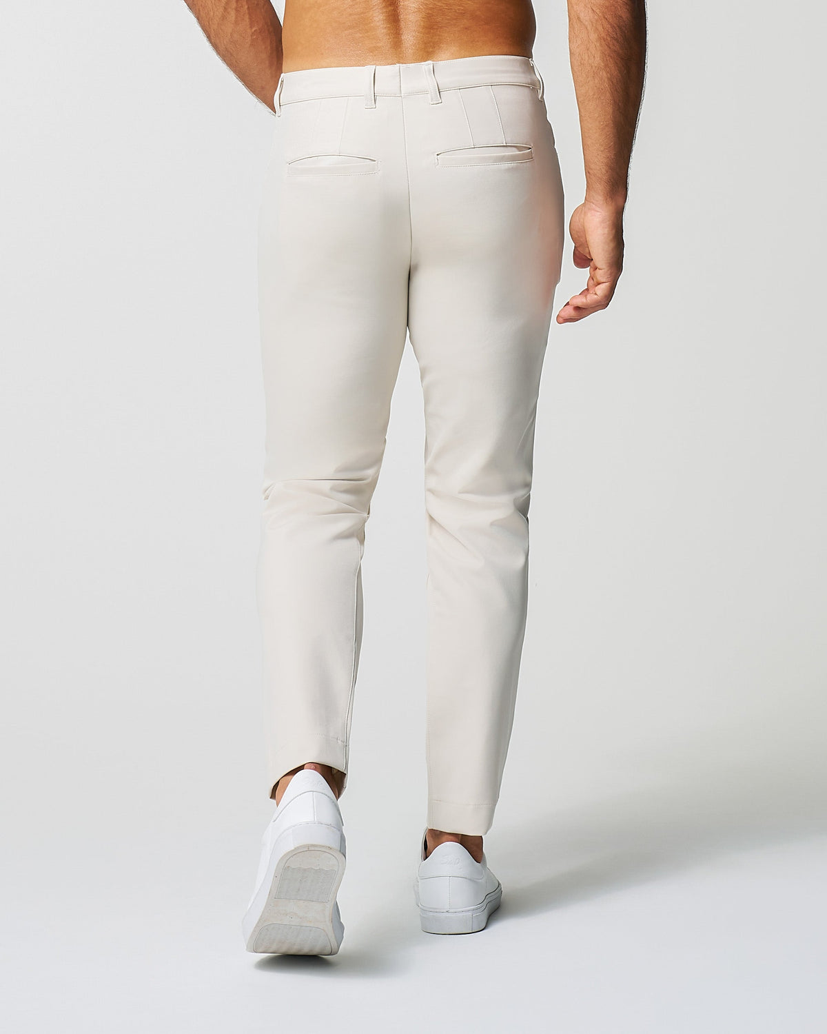 Athletic Fit Stretch Tech Chino - Light Khaki | State & Liberty Bottoms