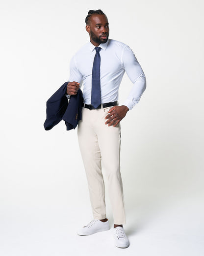 Athletic Fit Stretch Tech Chino - Light Khaki | State & Liberty Bottoms