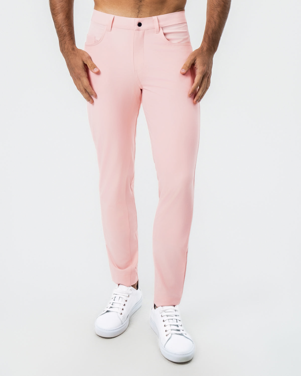 Athletic Fit Stretch Tech Chino - Coral Pink | State & Liberty Bottoms