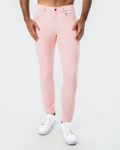 Athletic Fit Stretch Tech Chino - Coral Pink | State & Liberty Bottoms