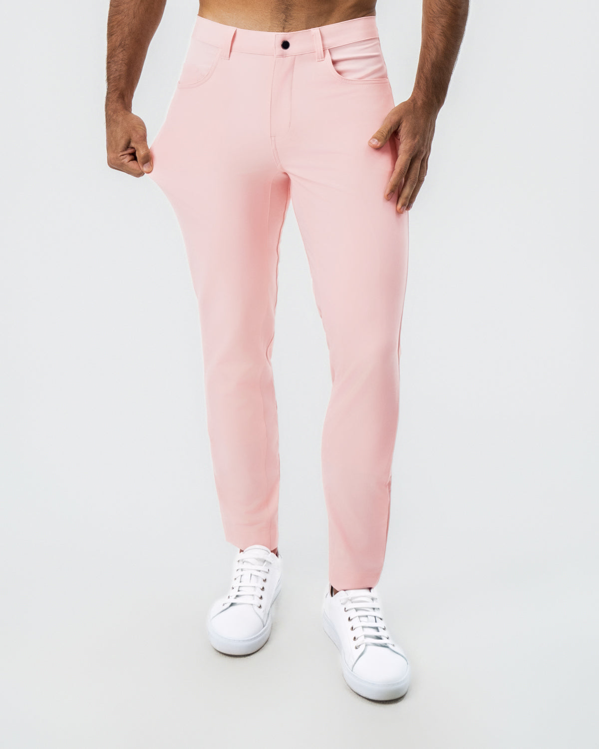 Athletic Fit Stretch Tech Chino - Coral Pink | State & Liberty Bottoms