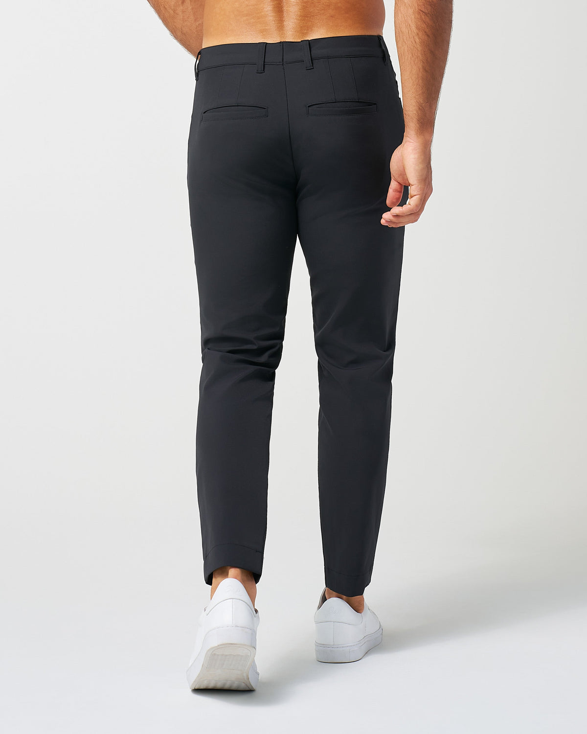 Athletic Fit Stretch Tech Chino - Black | State & Liberty Bottoms