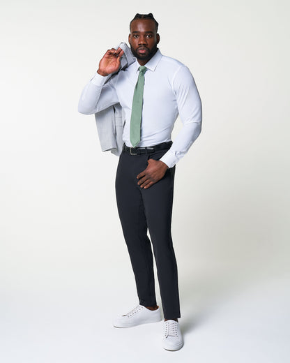 Athletic Fit Stretch Tech Chino - Black | State & Liberty Bottoms