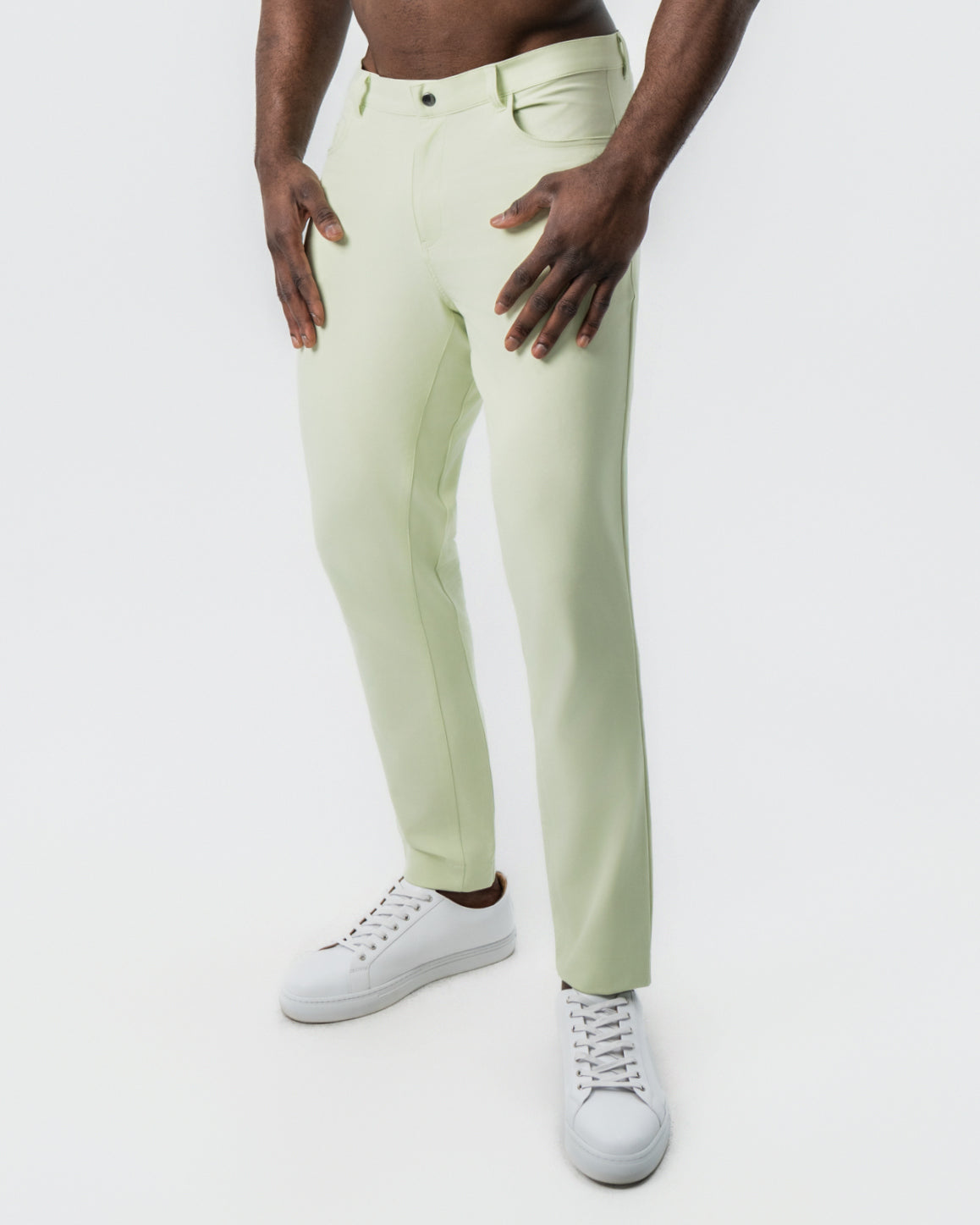Athletic Fit Stretch Tech Chino - Mint Green | State & Liberty Bottoms