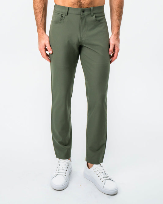 Athletic Fit Stretch Tech Chino - Olive | State & Liberty Bottoms