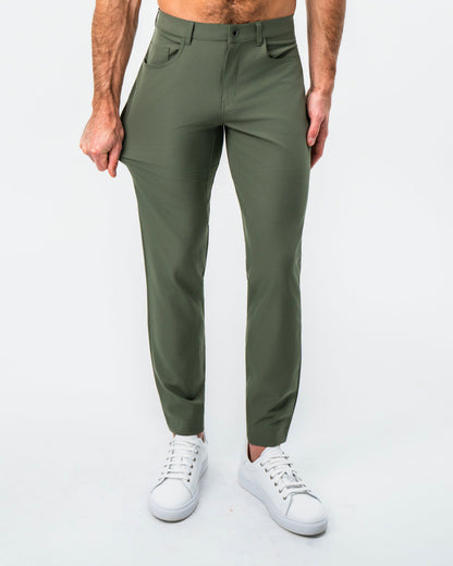Athletic Fit Stretch Tech Chino - Olive | State & Liberty Bottoms
