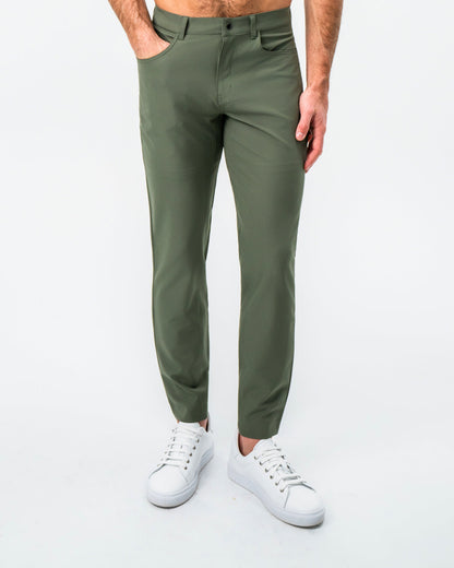 Athletic Fit Stretch Tech Chino - Olive | State & Liberty Bottoms