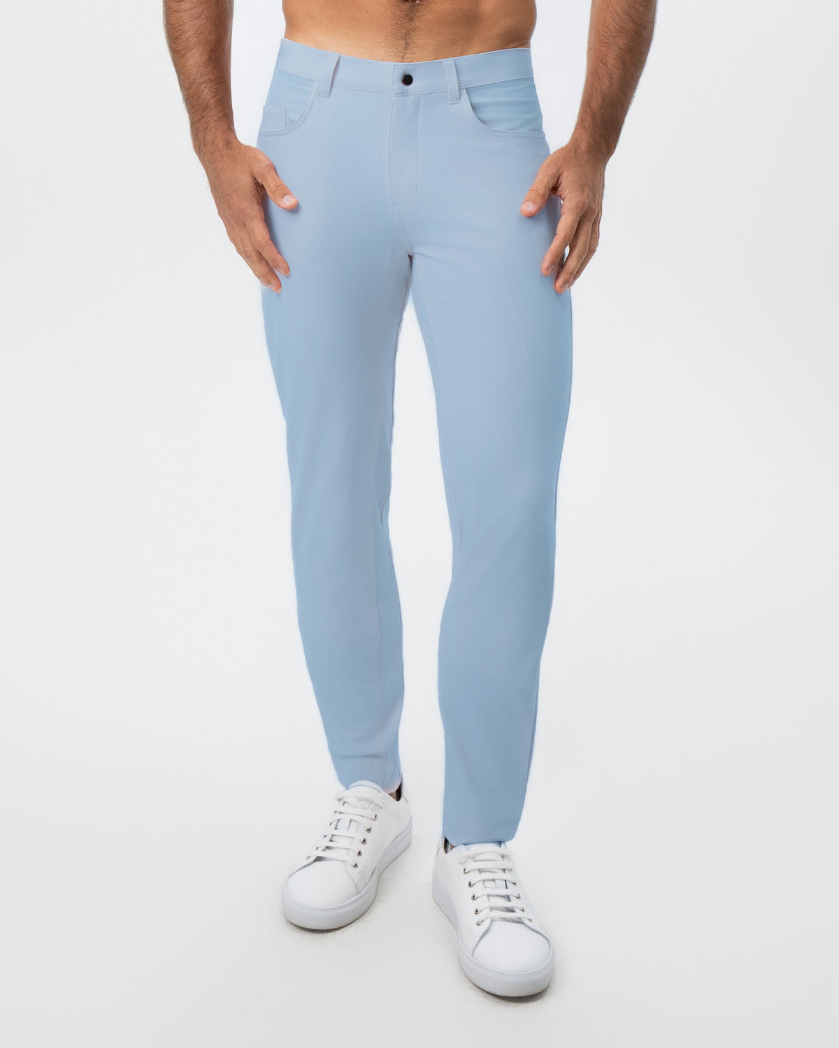 Athletic Fit Stretch Tech Chino - Light Blue | State & Liberty Bottoms