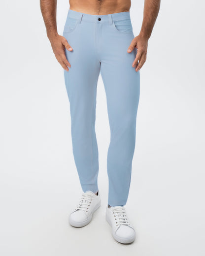 Athletic Fit Stretch Tech Chino - Light Blue | State & Liberty Bottoms