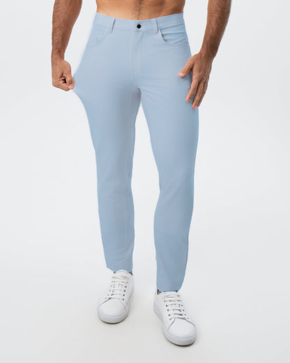 Athletic Fit Stretch Tech Chino - Light Blue | State & Liberty Bottoms