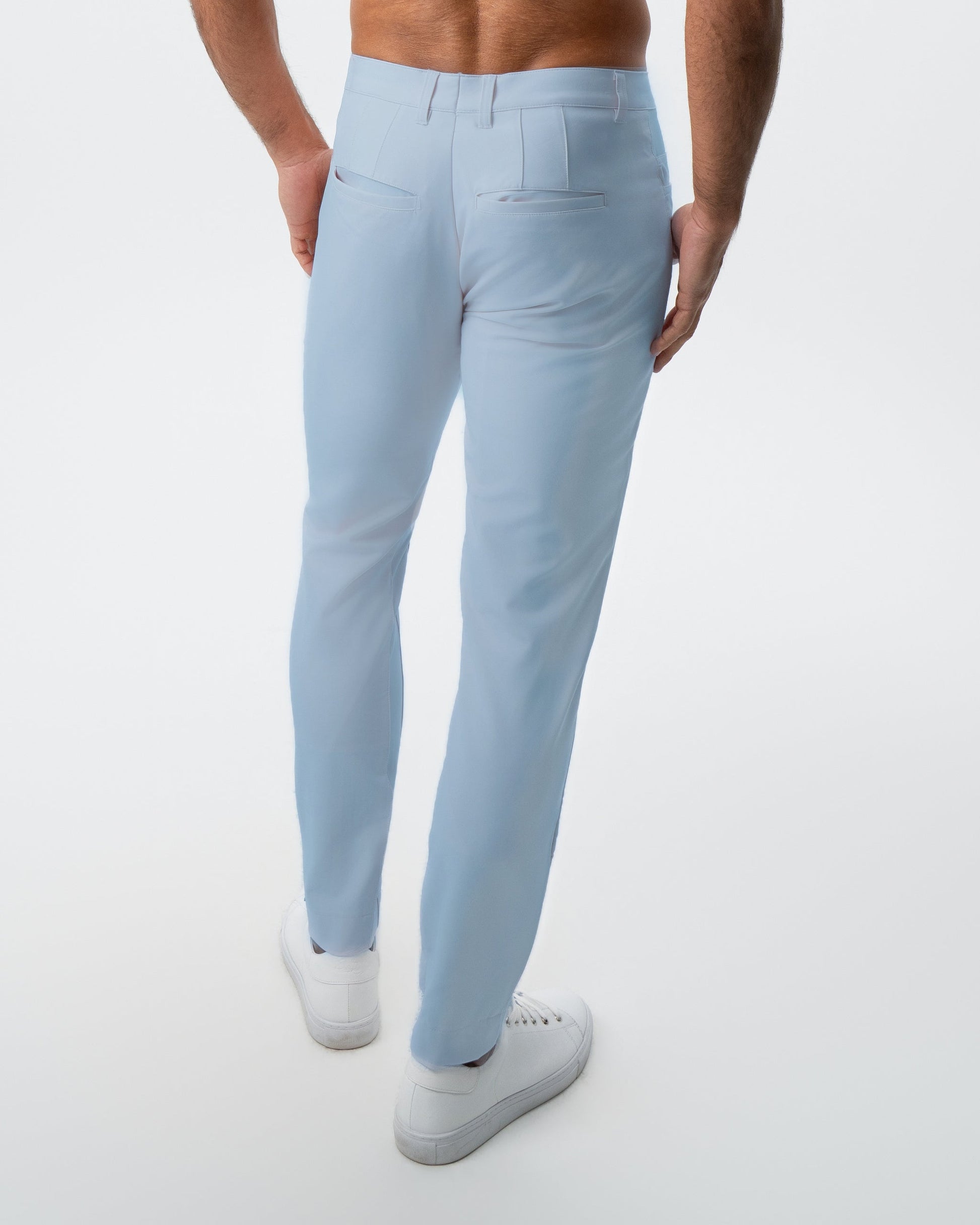 Athletic Fit Stretch Tech Chino - Light Blue | State & Liberty Bottoms