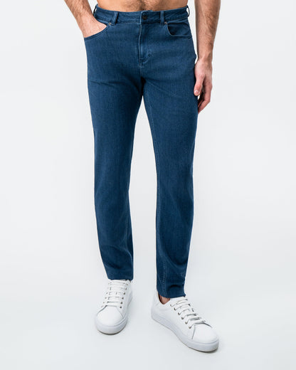 Athletic Fit Stretch Jeans - Mid Blue | State & Liberty Bottoms