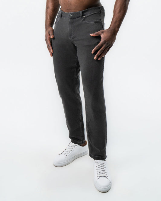 Athletic Fit Stretch Jeans - Charcoal | State & Liberty Bottoms