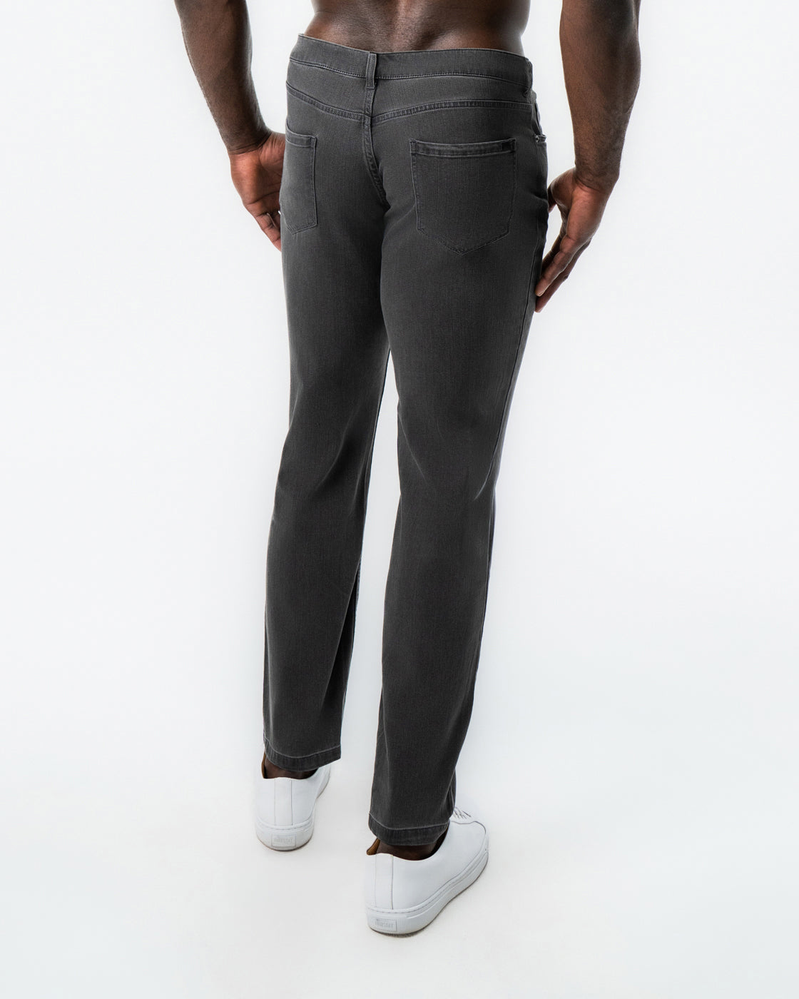 Athletic Fit Stretch Jeans - Charcoal | State & Liberty Bottoms