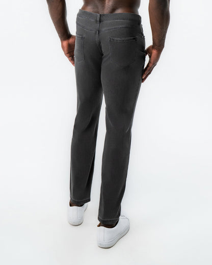 Athletic Fit Stretch Jeans - Charcoal | State & Liberty Bottoms
