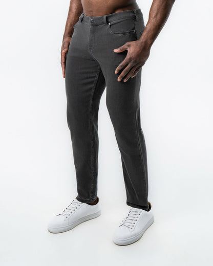 Athletic Fit Stretch Jeans - Charcoal | State & Liberty Bottoms