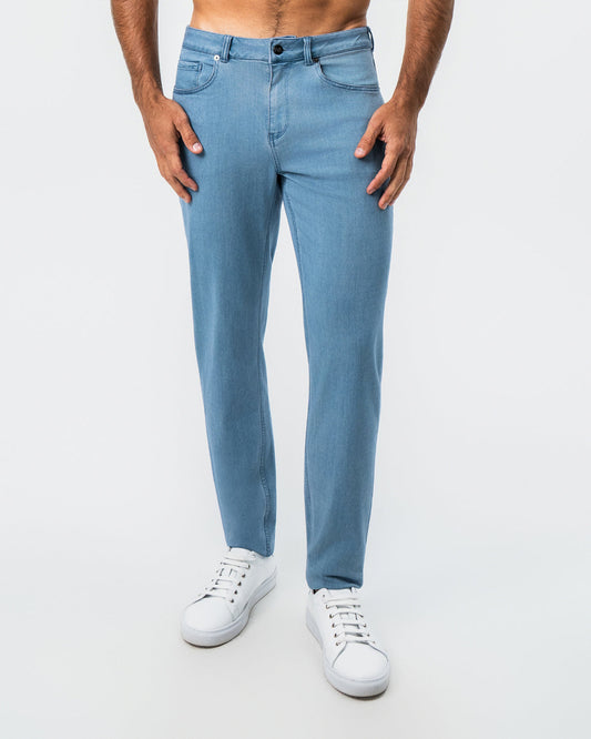 Athletic Fit Stretch Jeans - Light Blue | State & Liberty Bottoms