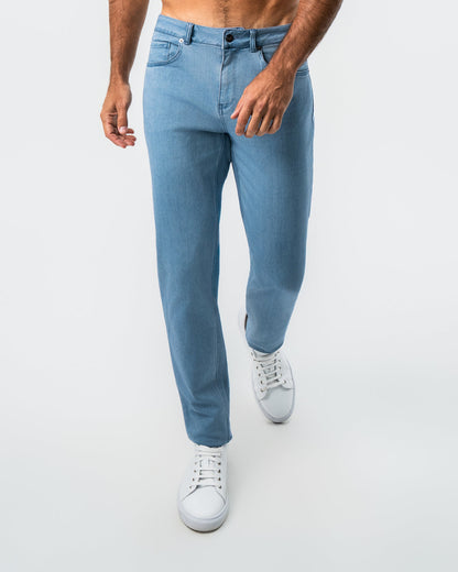 Athletic Fit Stretch Jeans - Light Blue | State & Liberty Bottoms