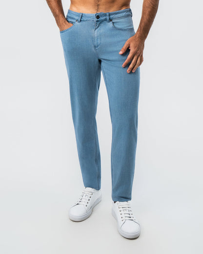 Athletic Fit Stretch Jeans - Light Blue | State & Liberty Bottoms