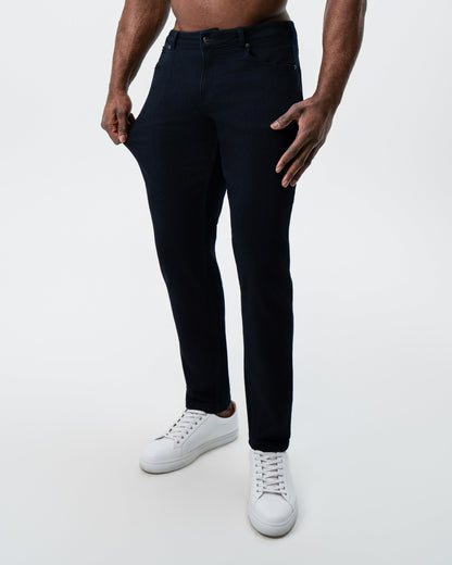 Athletic Fit Stretch Jeans - Navy | State & Liberty Bottoms