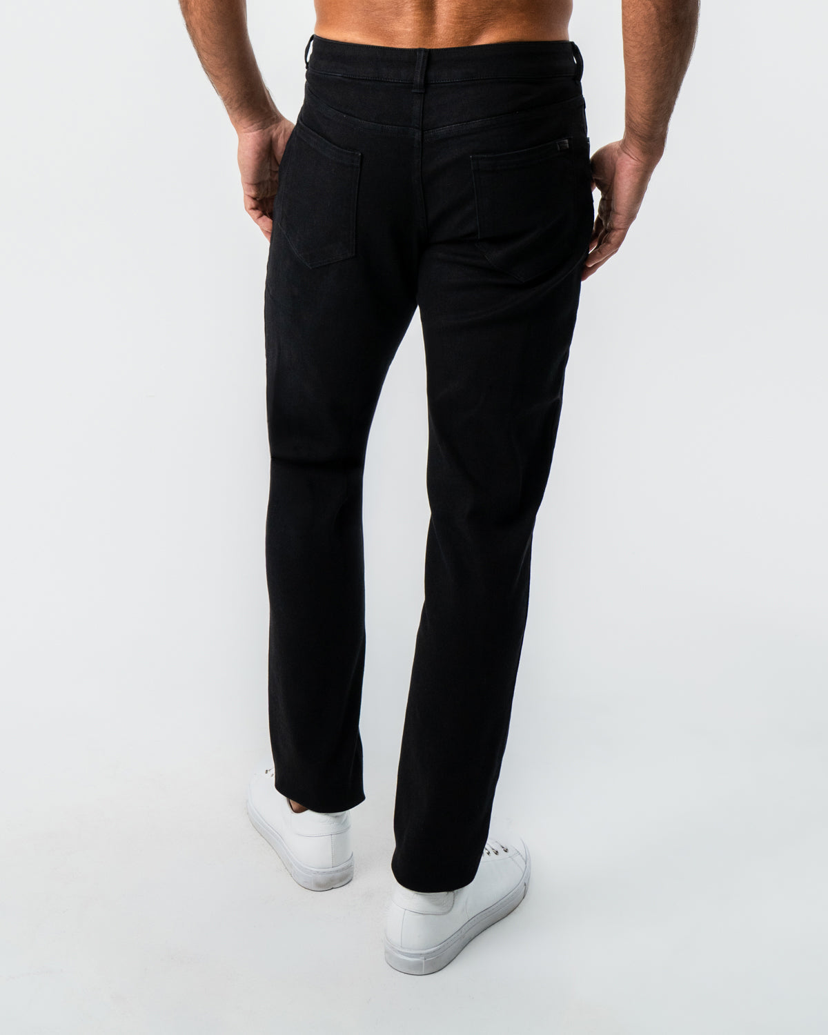 Athletic Fit Stretch Jeans - Black | State & Liberty Bottoms