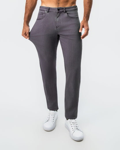 Athletic Fit Stretch Jeans - Slate Grey | State & Liberty Bottoms