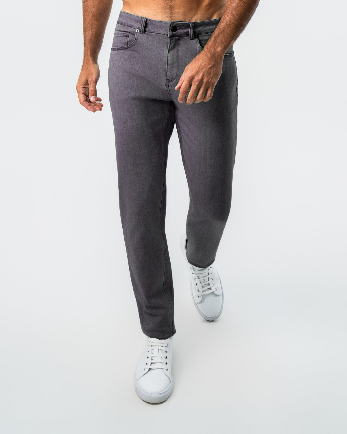 Athletic Fit Stretch Jeans - Slate Grey | State & Liberty Bottoms
