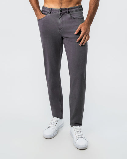 Athletic Fit Stretch Jeans - Slate Grey | State & Liberty Bottoms