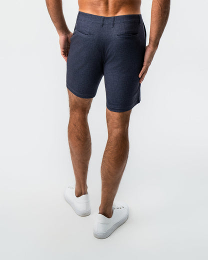 Brushed Athletic Fit Short - Textured Navy | State & Liberty Bottoms