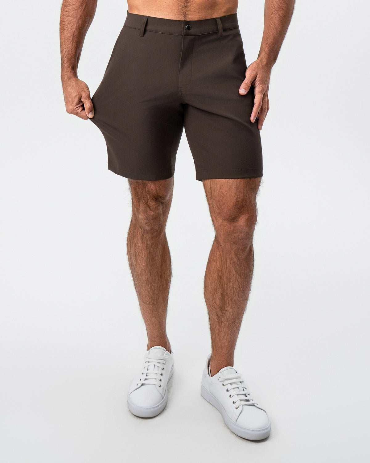 Athletic Fit Shorts - Brown | State & Liberty Bottoms