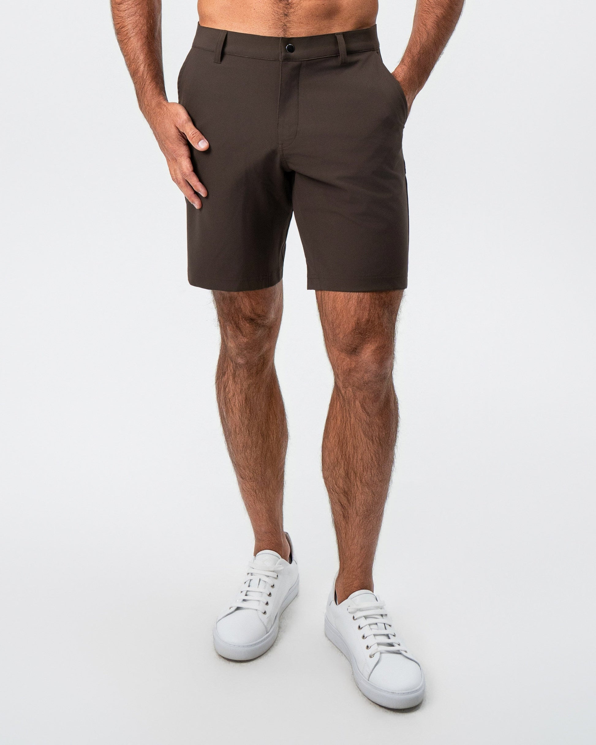 Athletic Fit Shorts - Brown | State & Liberty Bottoms