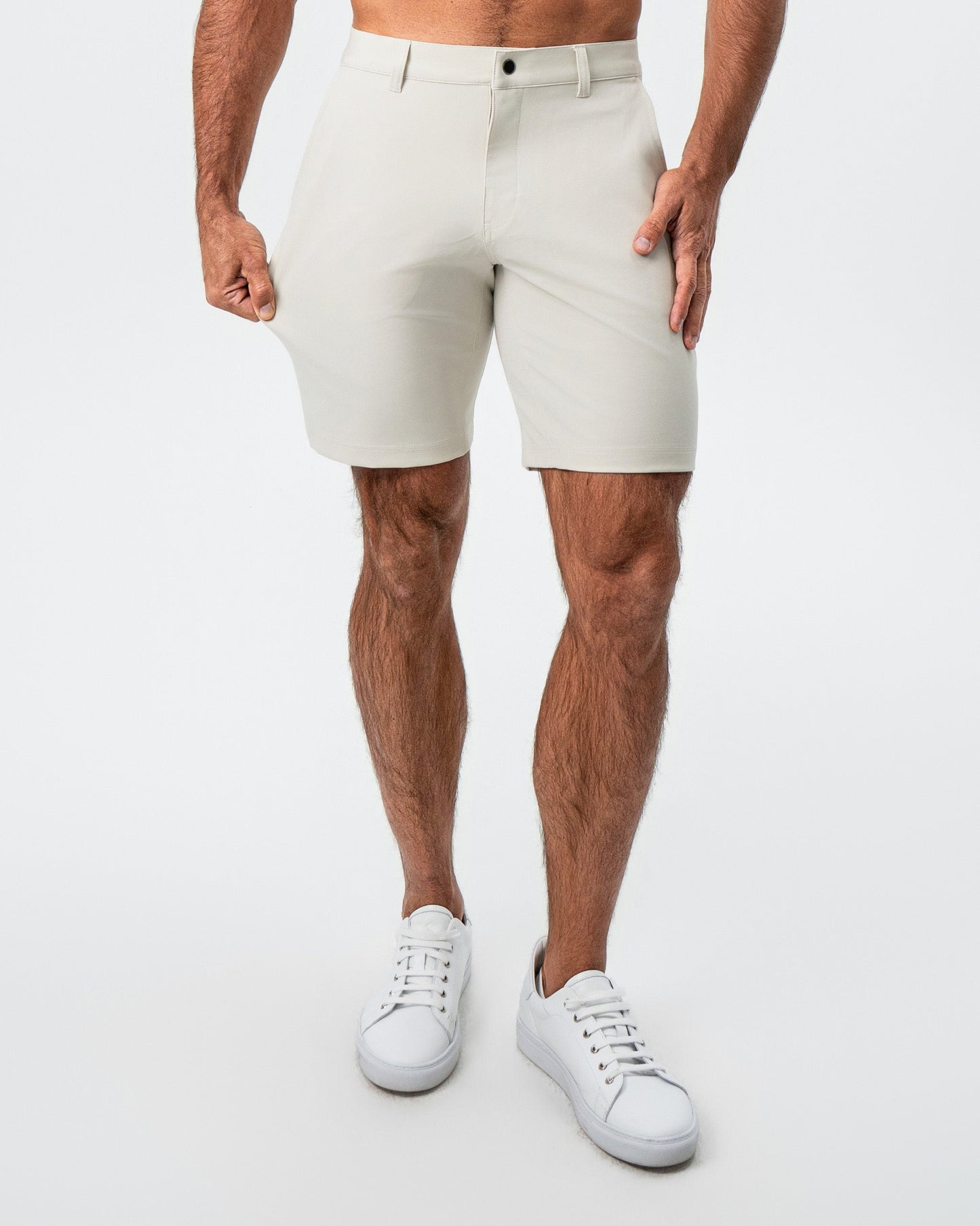 Athletic Fit Shorts - Light Khaki | State & Liberty Bottoms