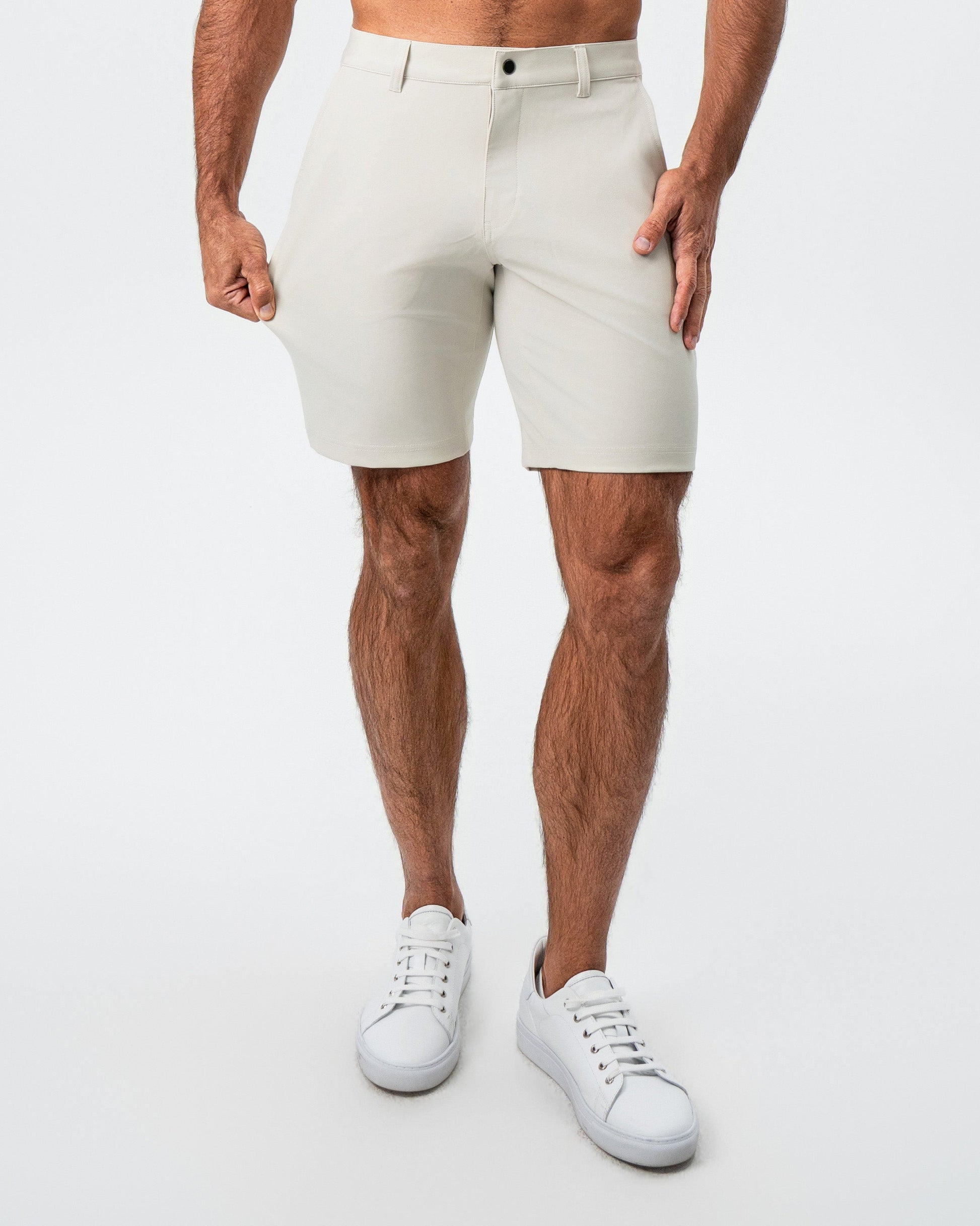 Athletic Fit Shorts - Light Khaki | State & Liberty Bottoms