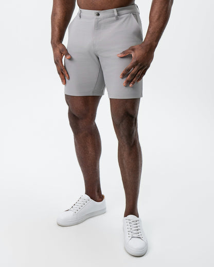 Athletic Fit Shorts - Light Grey | State & Liberty Bottoms