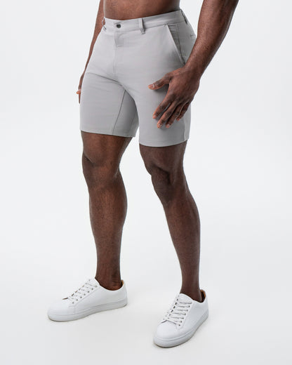 Athletic Fit Shorts - Light Grey | State & Liberty Bottoms